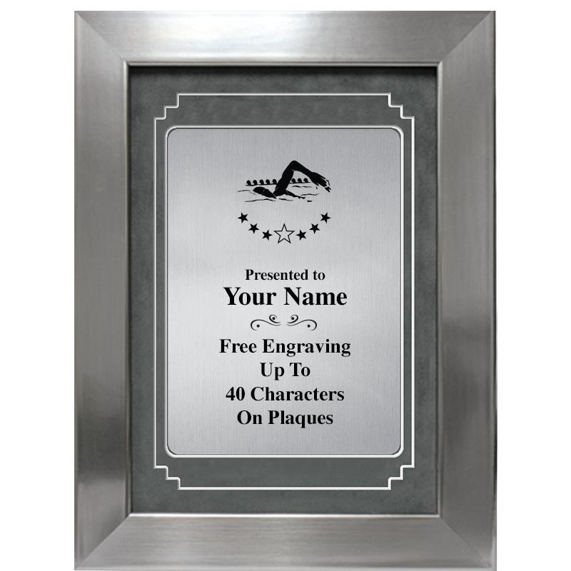 9 X 12 GRV SILVER MTL PLT PLQ