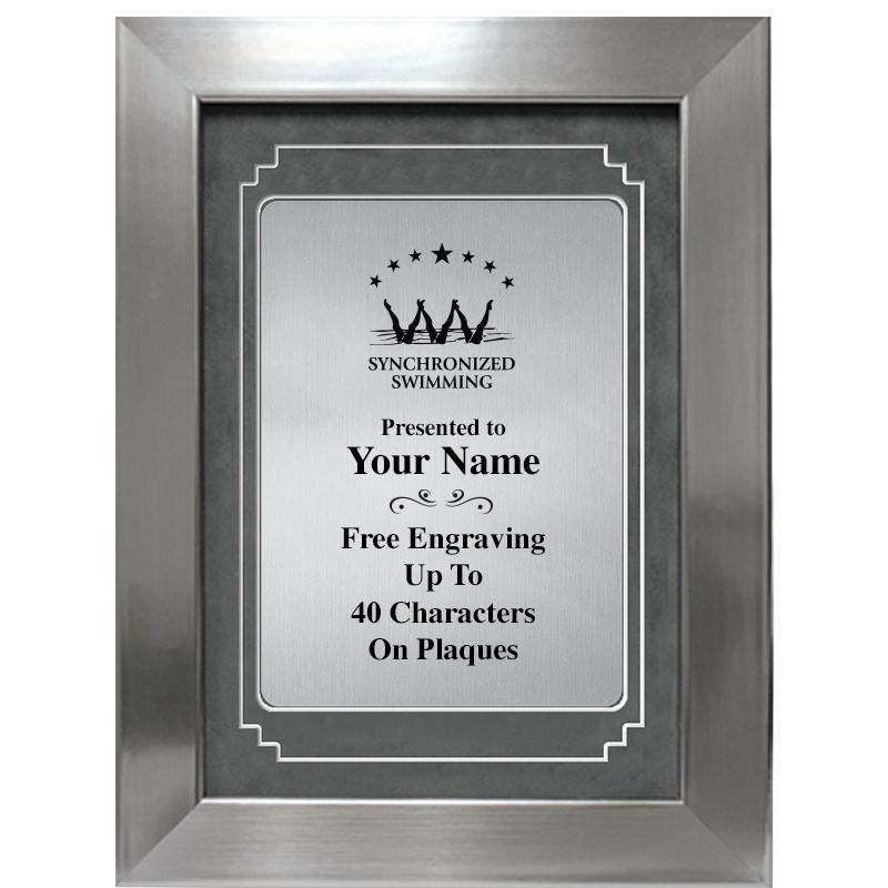 9 X 12 GRV SILVER MTL PLT PLQ