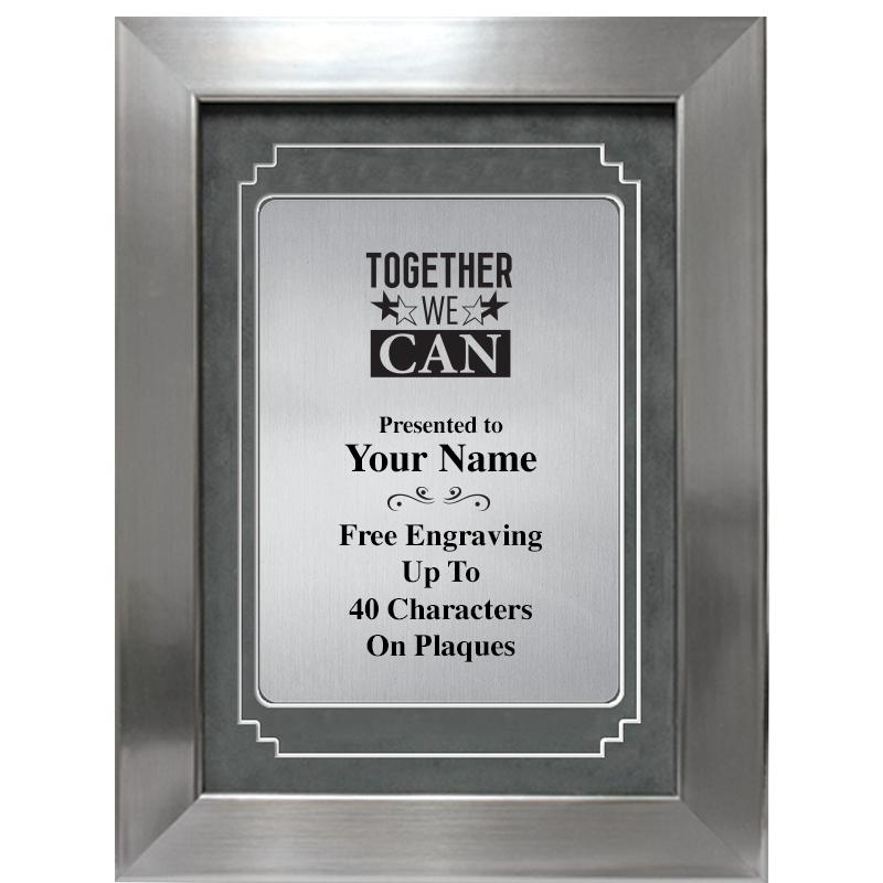 9 X 12 GRV SILVER MTL PLT PLQ