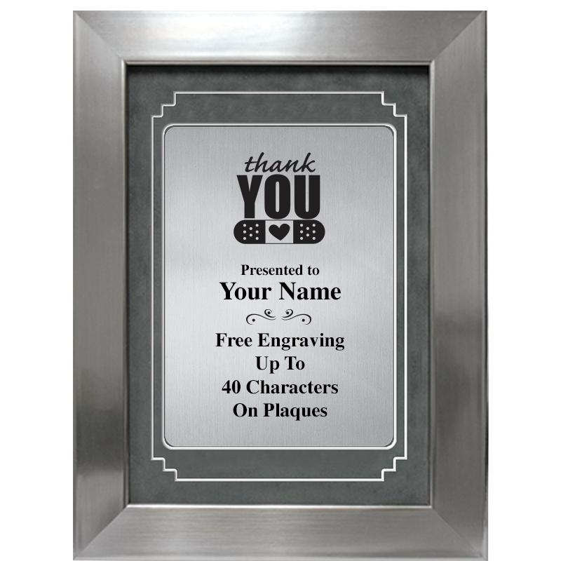 9 X 12 GRV SILVER MTL PLT PLQ