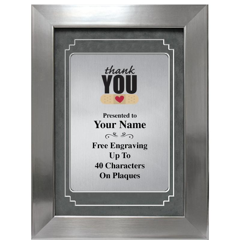 9 X 12 GRV SILVER MTL PLT PLQ