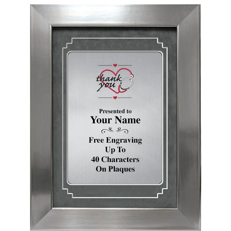 9 X 12 GRV SILVER MTL PLT PLQ