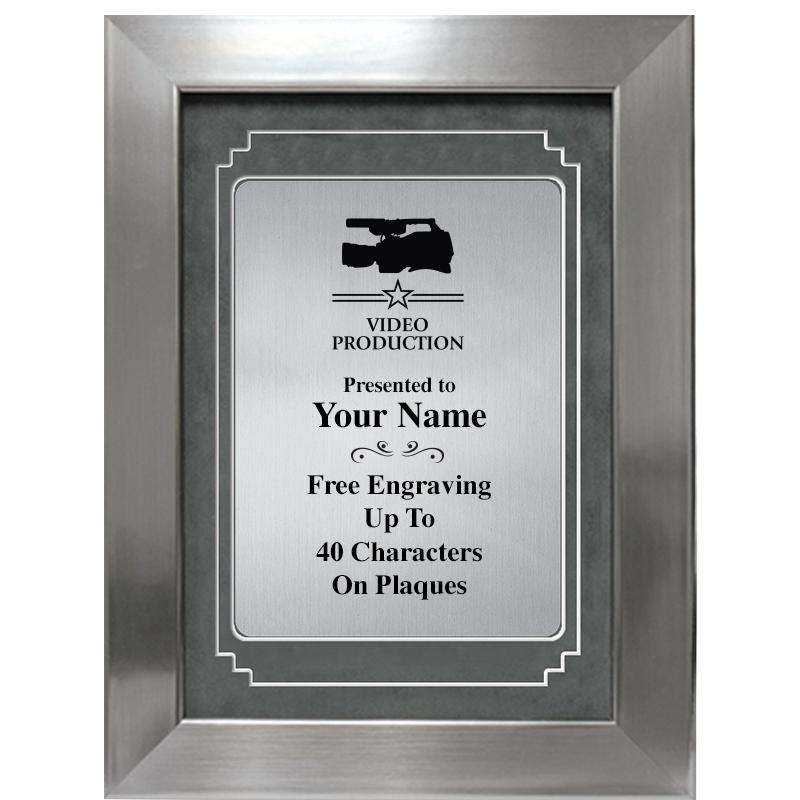 9 X 12 GRV SILVER MTL PLT PLQ