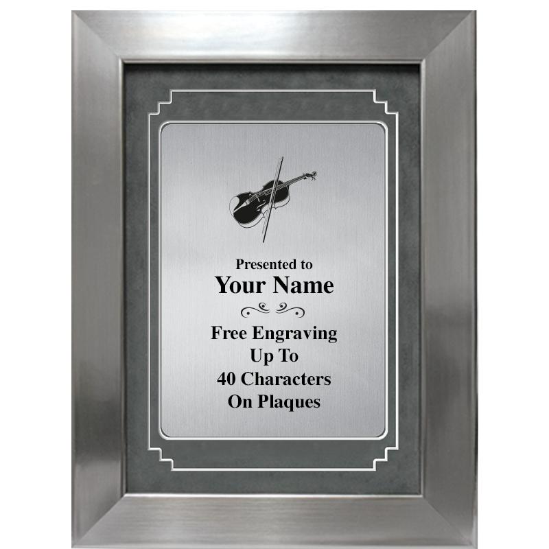 9 X 12 GRV SILVER MTL PLT PLQ