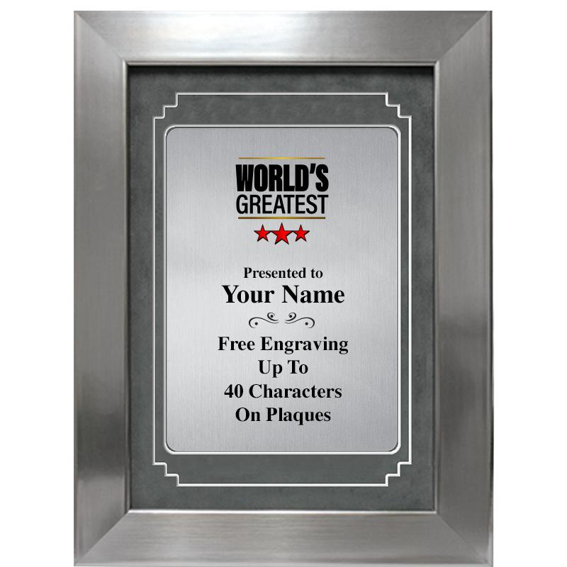 9 X 12 GRV SILVER MTL PLT PLQ