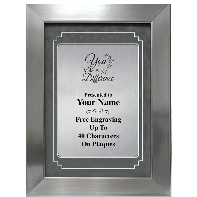 9 X 12 GRV SILVER MTL PLT PLQ