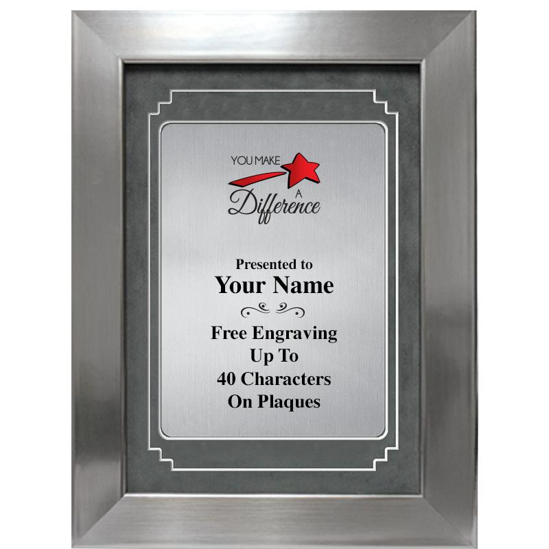 9 X 12 GRV SILVER MTL PLT PLQ