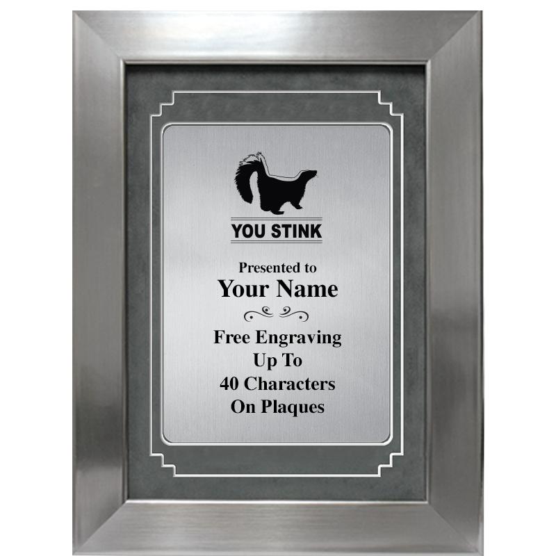 9 X 12 GRV SILVER MTL PLT PLQ