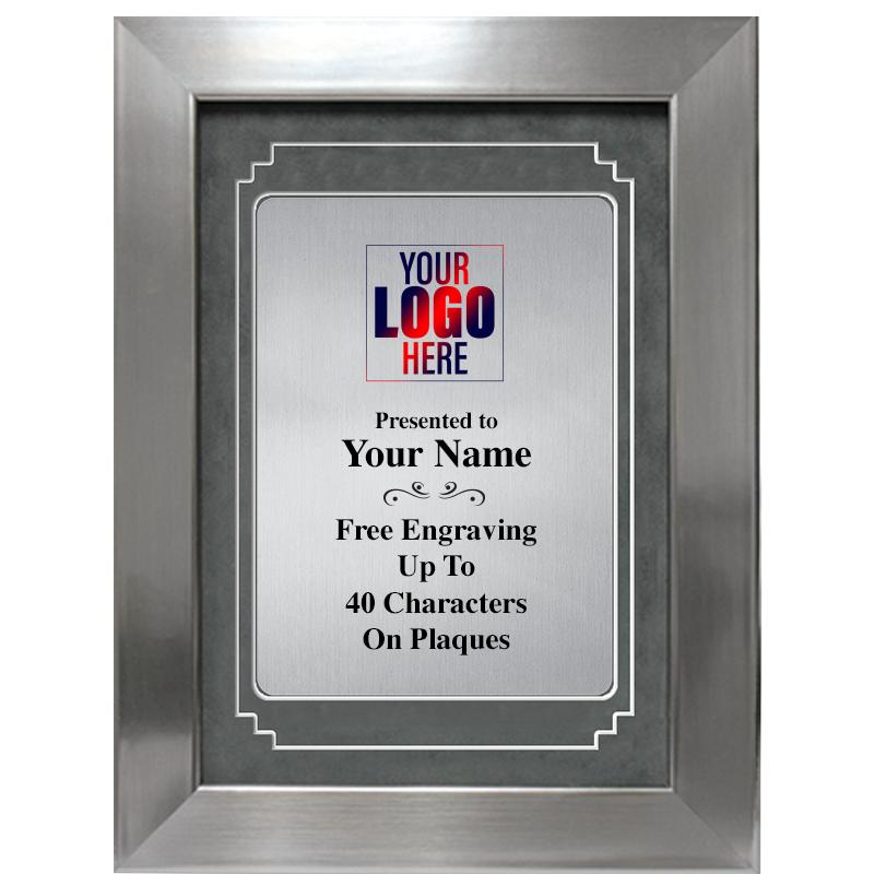 9 X 12 GRV SILVER MTL PLT PLQ