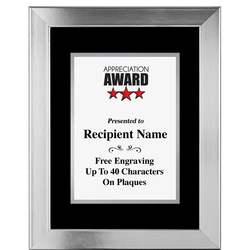 11.5"X14.5" PLATINUM FRAME PLQ