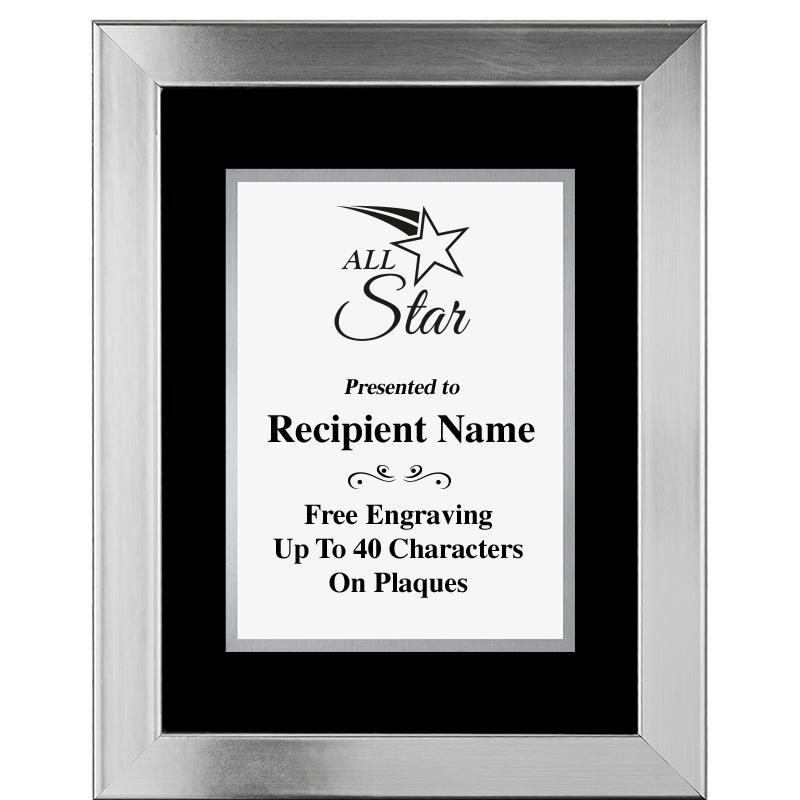 11.5"X14.5" PLATINUM FRAME PLQ