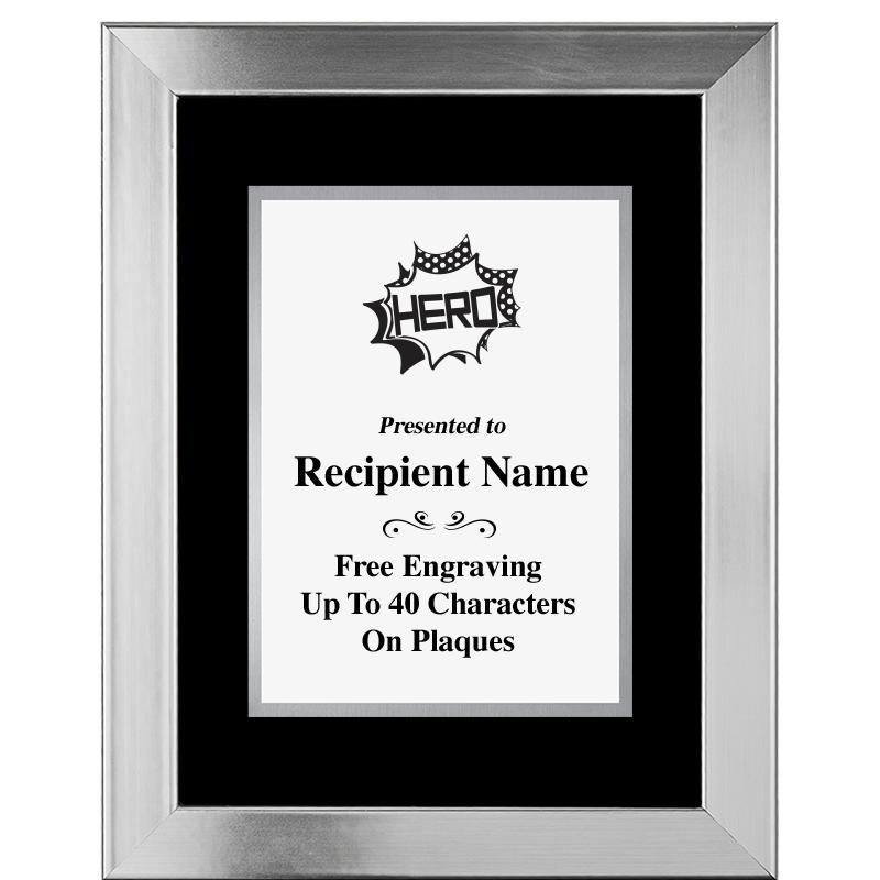 11.5"X14.5" PLATINUM FRAME PLQ