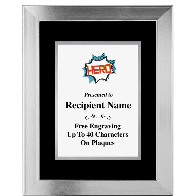 11.5"X14.5" PLATINUM FRAME PLQ