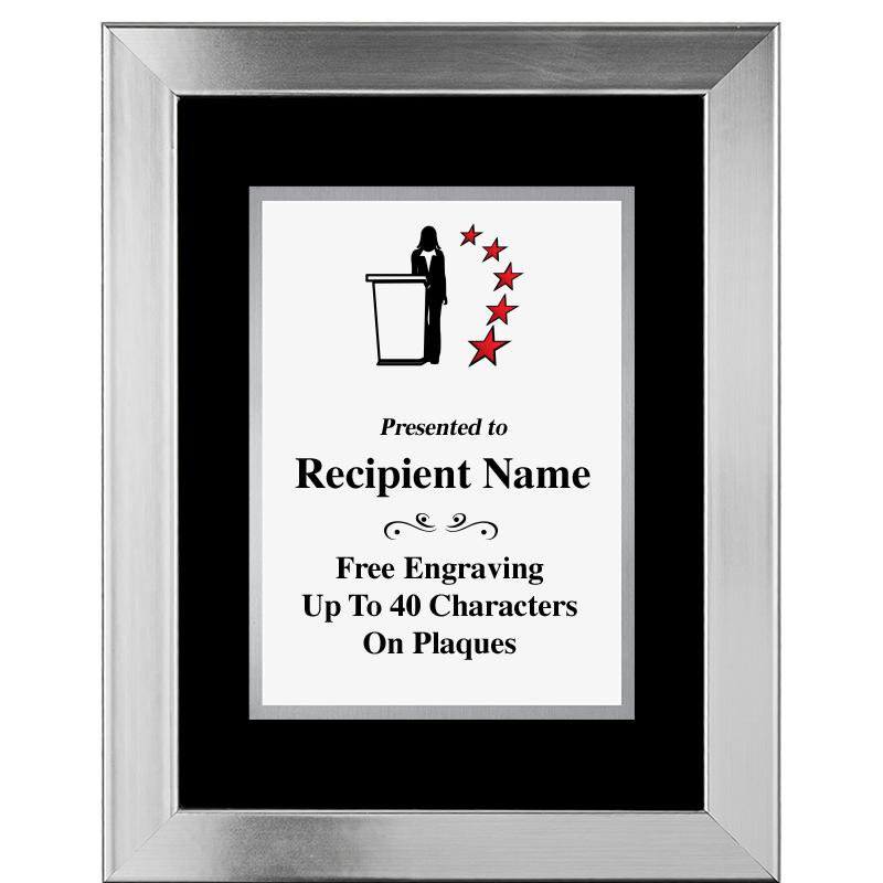 11.5"X14.5" PLATINUM FRAME PLQ