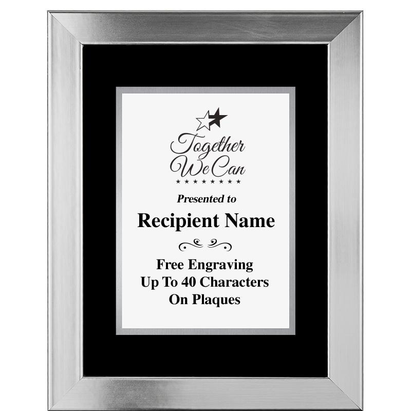 11.5"X14.5" PLATINUM FRAME PLQ