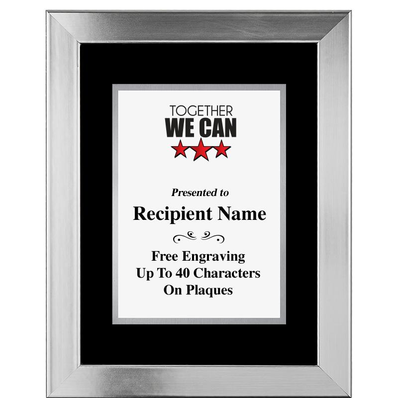 11.5"X14.5" PLATINUM FRAME PLQ