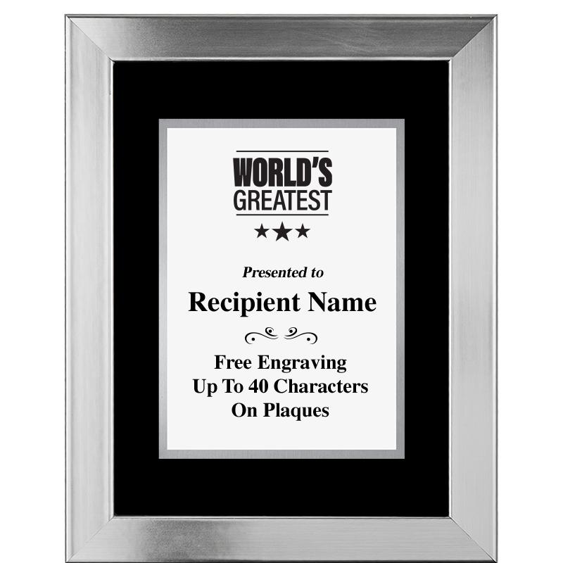 11.5"X14.5" PLATINUM FRAME PLQ