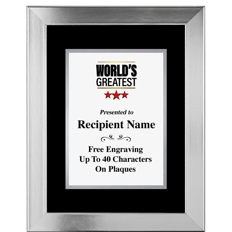 11.5"X14.5" PLATINUM FRAME PLQ