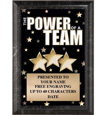 The Power Of A Team Show Stopper Plaque