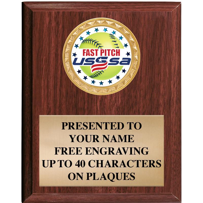 4X6 USSSA WOOD PLAQUE