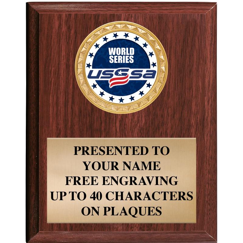 4X6 USSSA WOOD PLAQUE