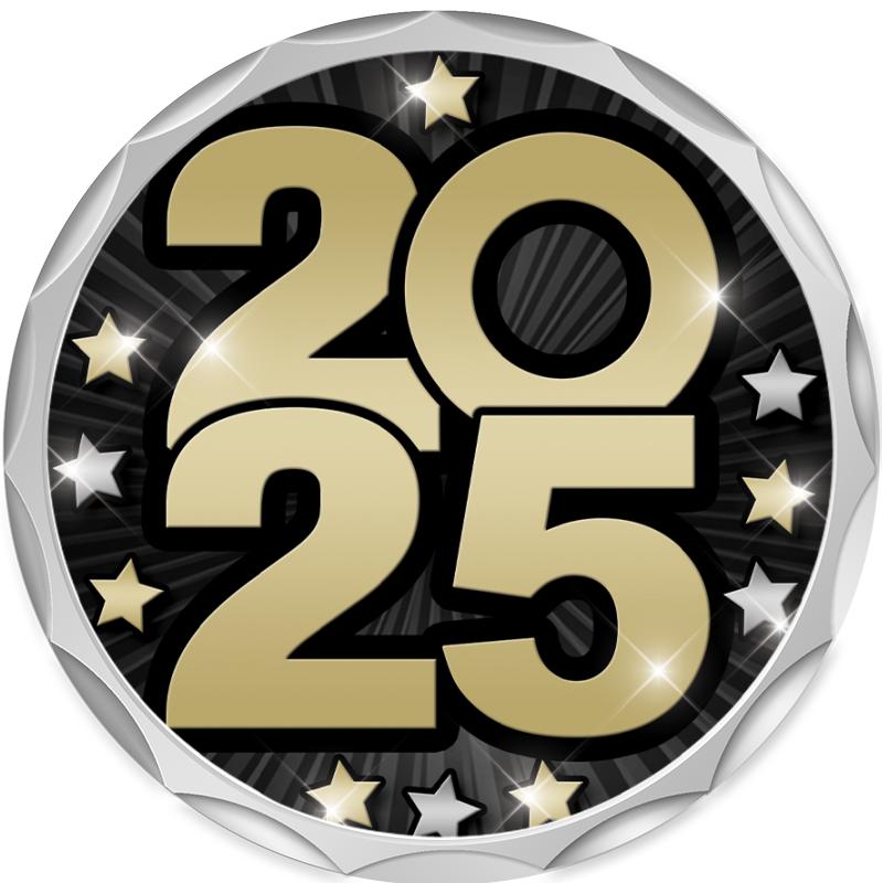 2.2" SILVER BUTTON INSERT PIN