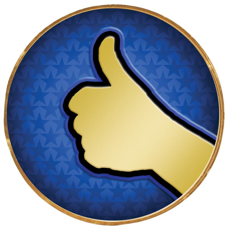 2"Wx2"H INSERT BUTTON PIN