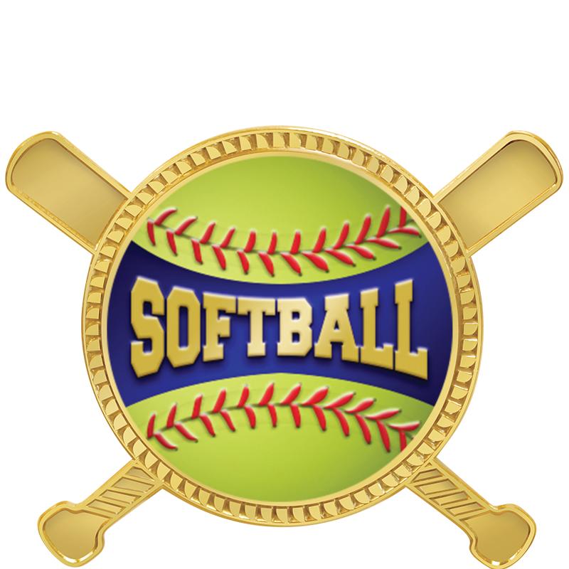 1.75"BB CROSSED BATS INSRT PIN