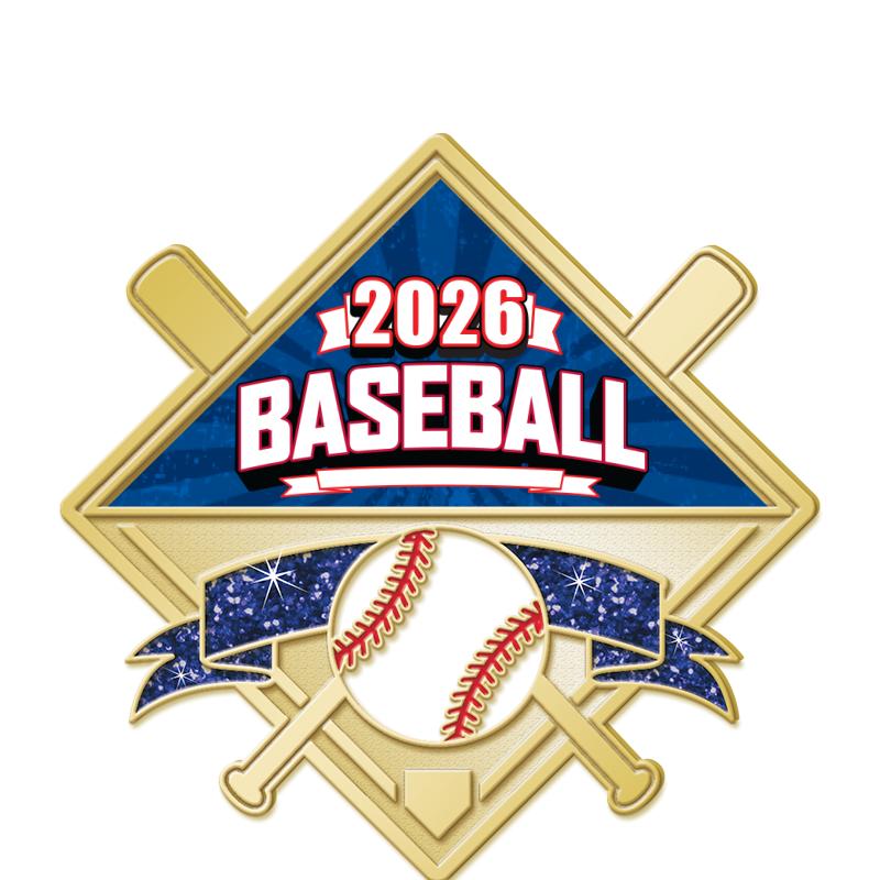 1.25"Wx1.25"H GLIT BASEBALL PN