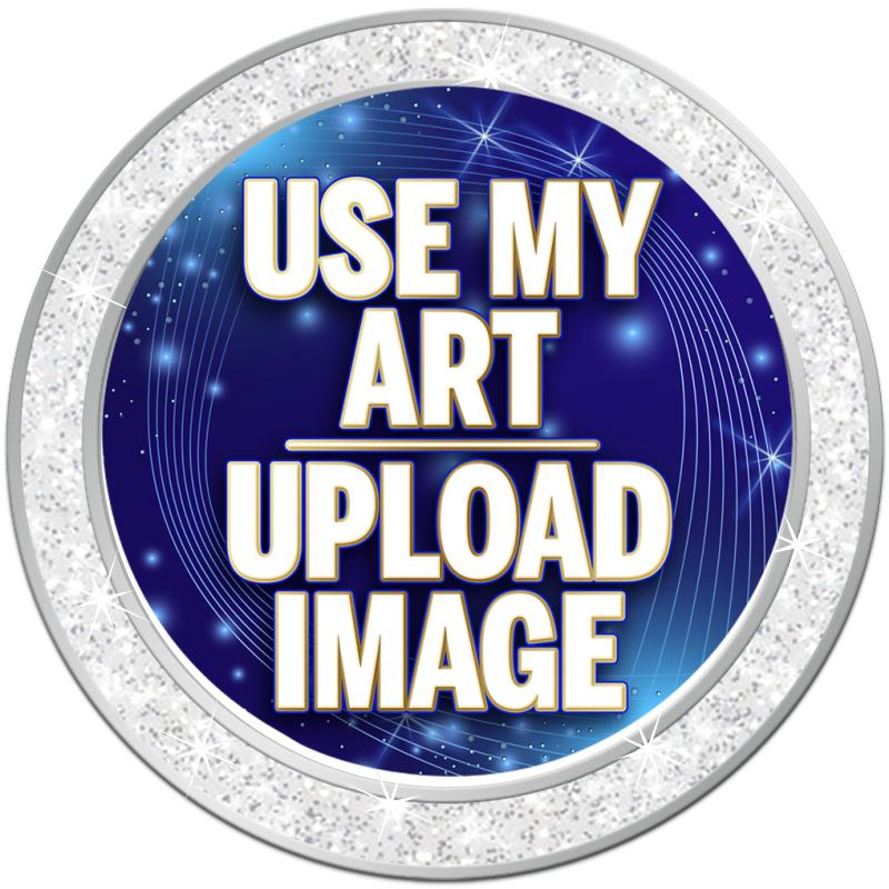 1.3" SILVER GLITTER INSERT PIN