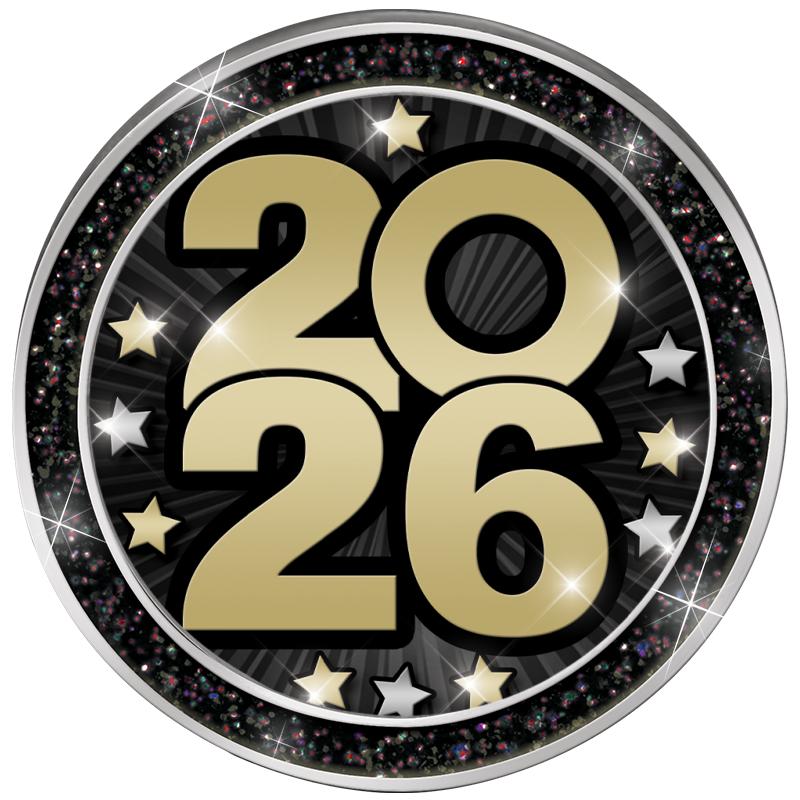 1.3" BLACK GLITTER INSERT PIN