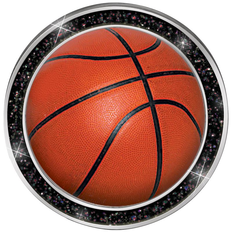 1.3" BLACK GLITTER INSERT PIN