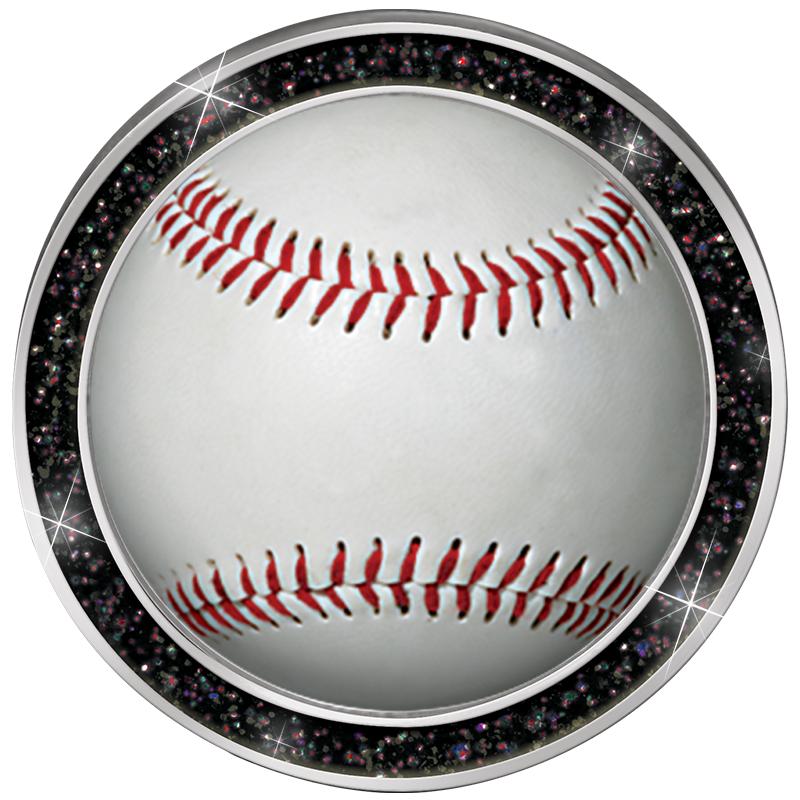 1.3" BLACK GLITTER INSERT PIN