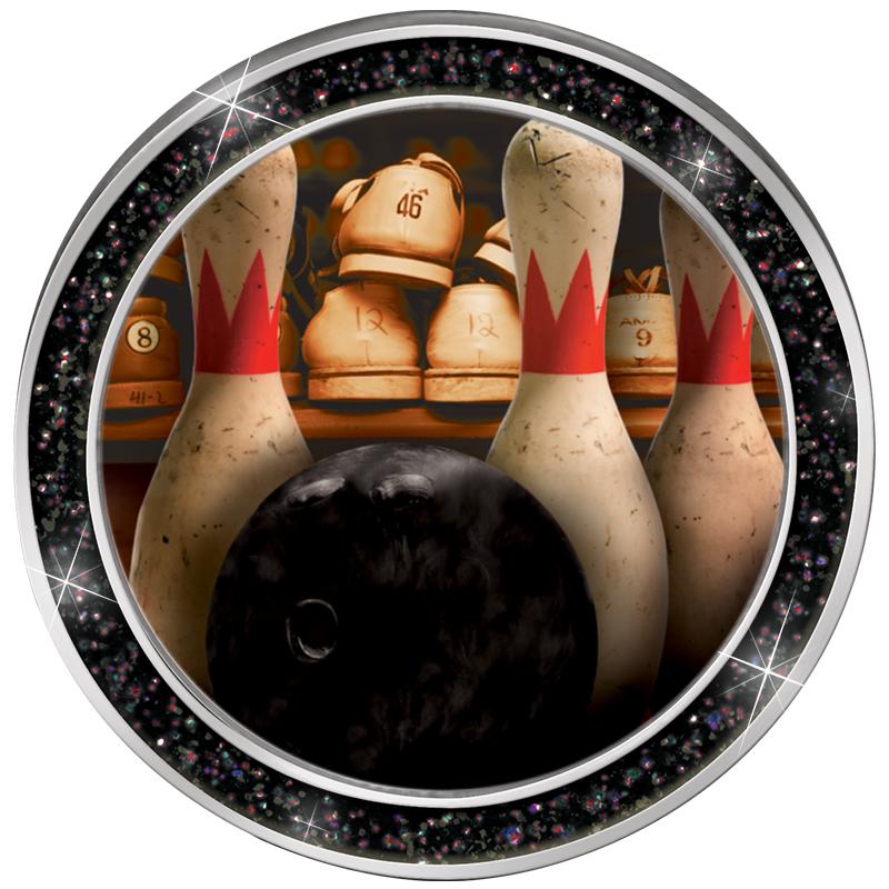 1.3" BLACK GLITTER INSERT PIN