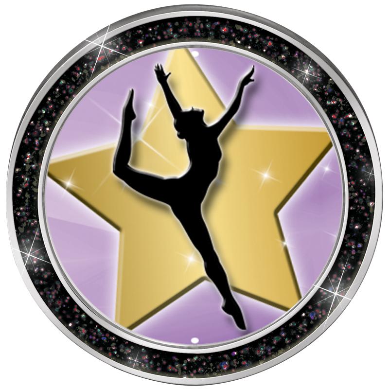 1.3" BLACK GLITTER INSERT PIN