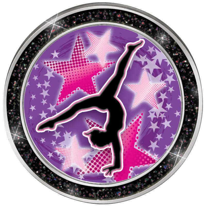 1.3" BLACK GLITTER INSERT PIN