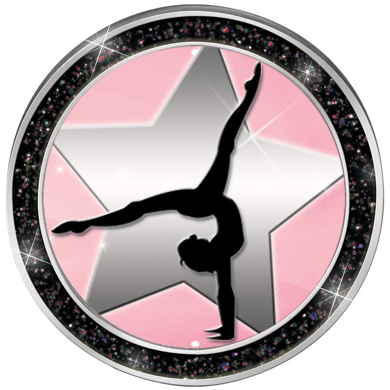 1.3" BLACK GLITTER INSERT PIN