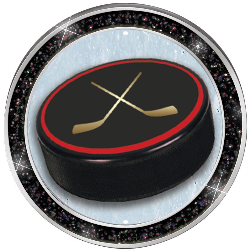 1.3" BLACK GLITTER INSERT PIN