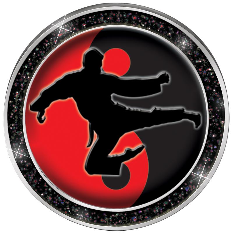 1.3" BLACK GLITTER INSERT PIN