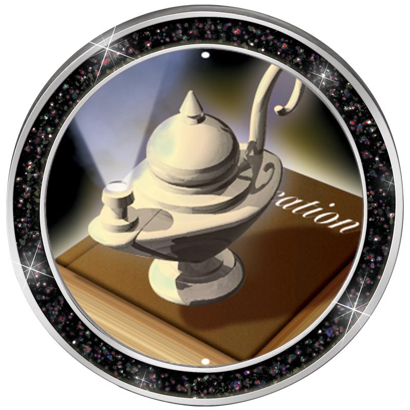 1.3" BLACK GLITTER INSERT PIN