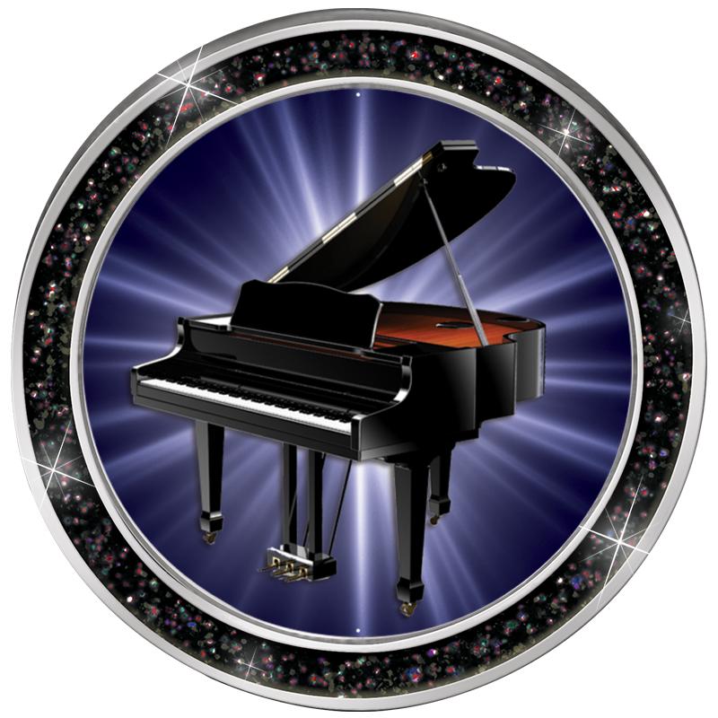 1.3" BLACK GLITTER INSERT PIN