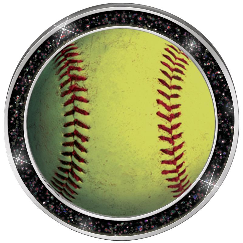 1.3" BLACK GLITTER INSERT PIN