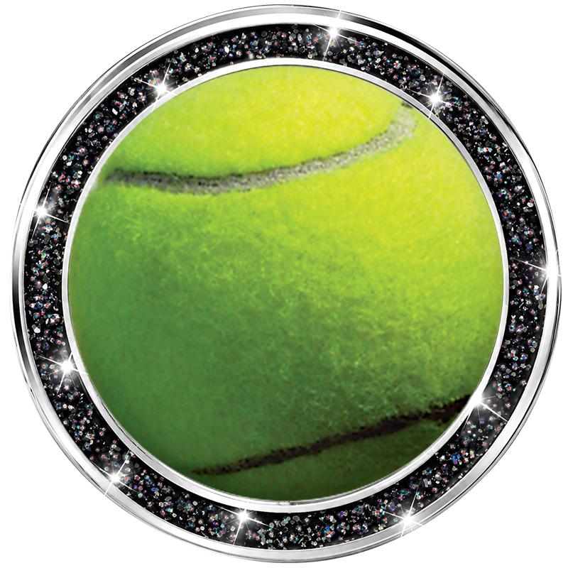 1.3" BLACK GLITTER INSERT PIN