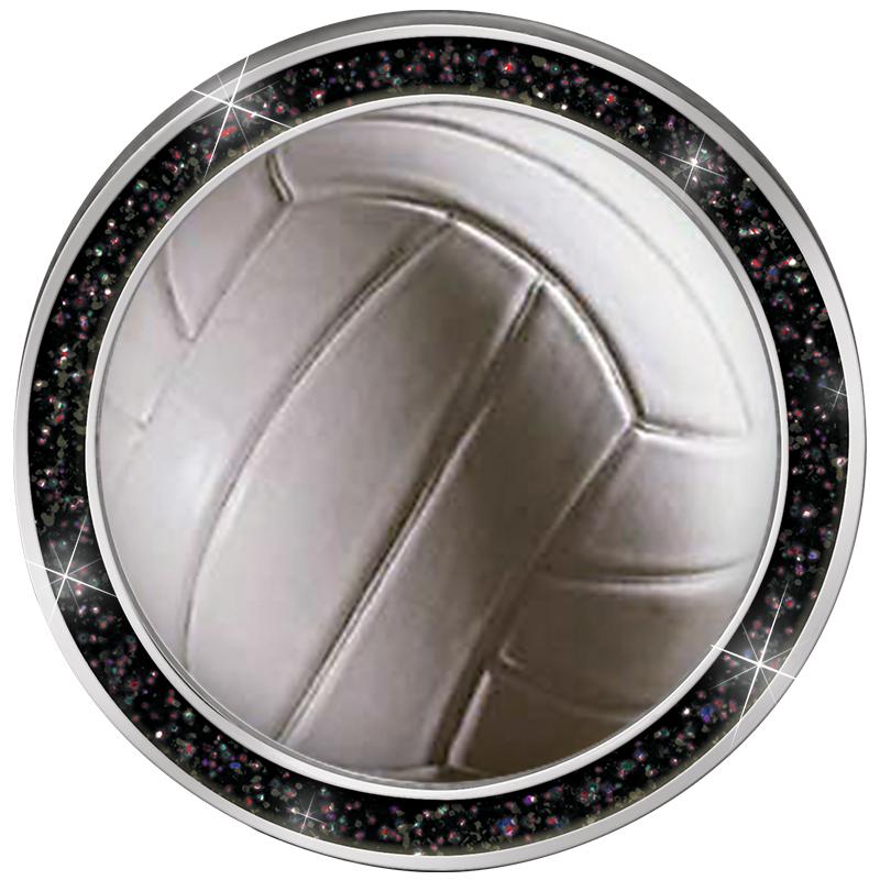 1.3" BLACK GLITTER INSERT PIN