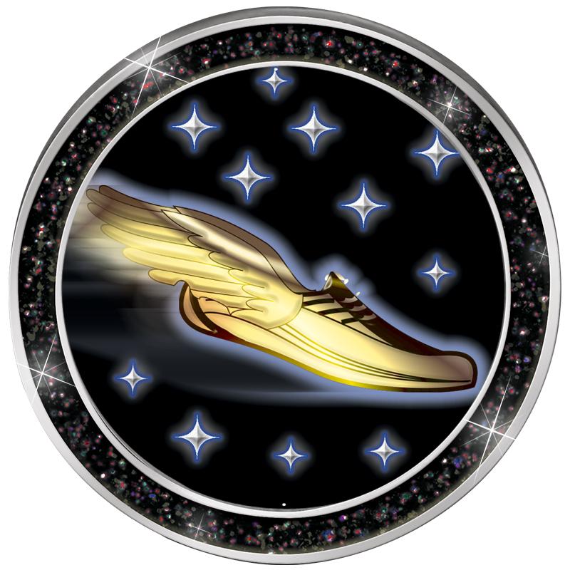 1.3" BLACK GLITTER INSERT PIN