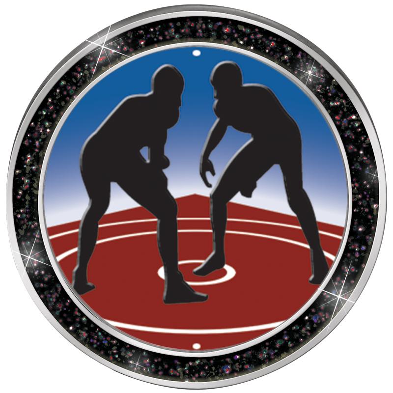 1.3" BLACK GLITTER INSERT PIN