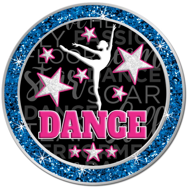 1.3" BLUE GLITTER INSERT PIN
