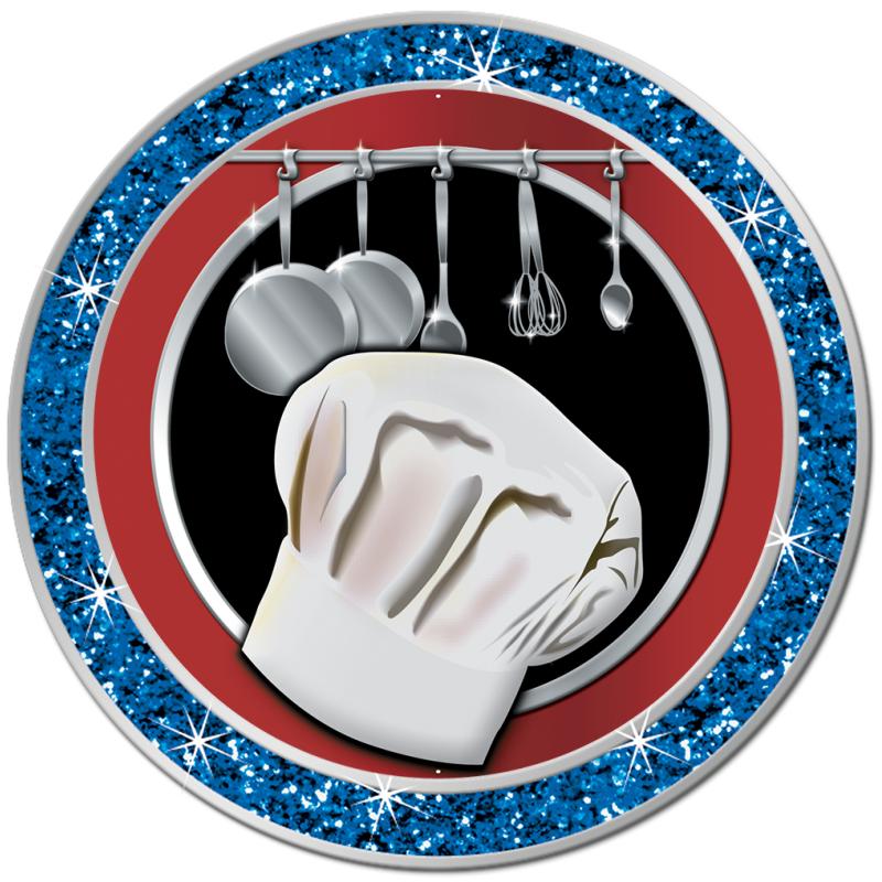 1.3" BLUE GLITTER INSERT PIN