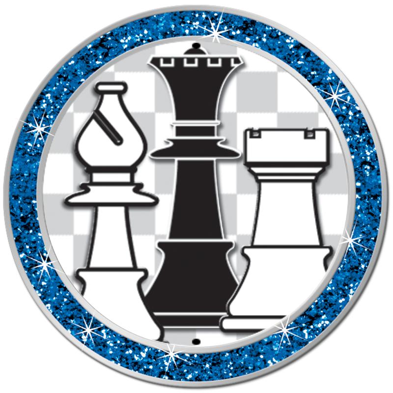 1.3" BLUE GLITTER INSERT PIN