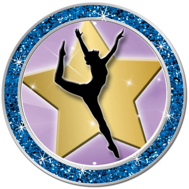 1.3" BLUE GLITTER INSERT PIN